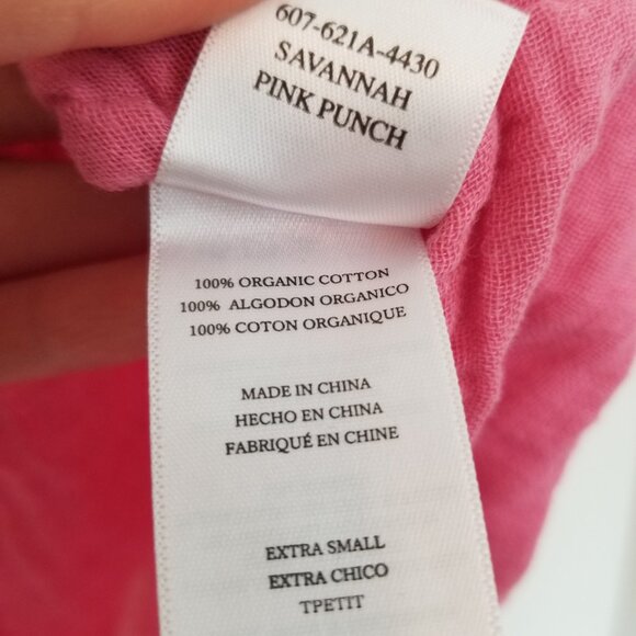 Rails Pink Collared Shortsleeve Top XS - Picture 10 of 10